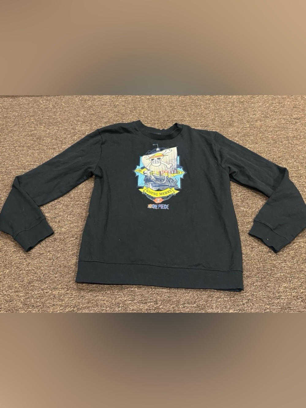 Bioworld Black Crewneck Sweater Colorful sweatshirt LS Go merry